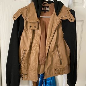 Hooded Leather Jacket